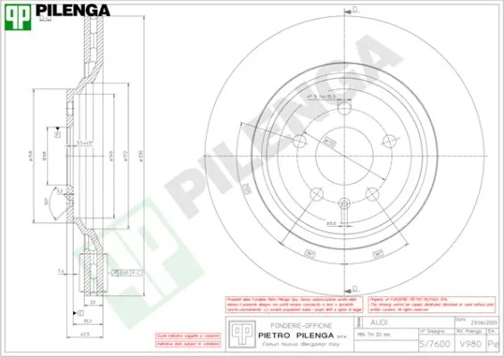 PILENGA féktárcsa - V980 - TothCarparts
