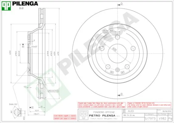 PILENGA féktárcsa - V982 - TothCarparts