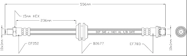 MOTAQUIP fékcső - VBJ519 - TothCarparts