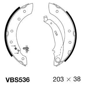 MOTAQUIP fékpofakészlet - VBS536 - TothCarparts