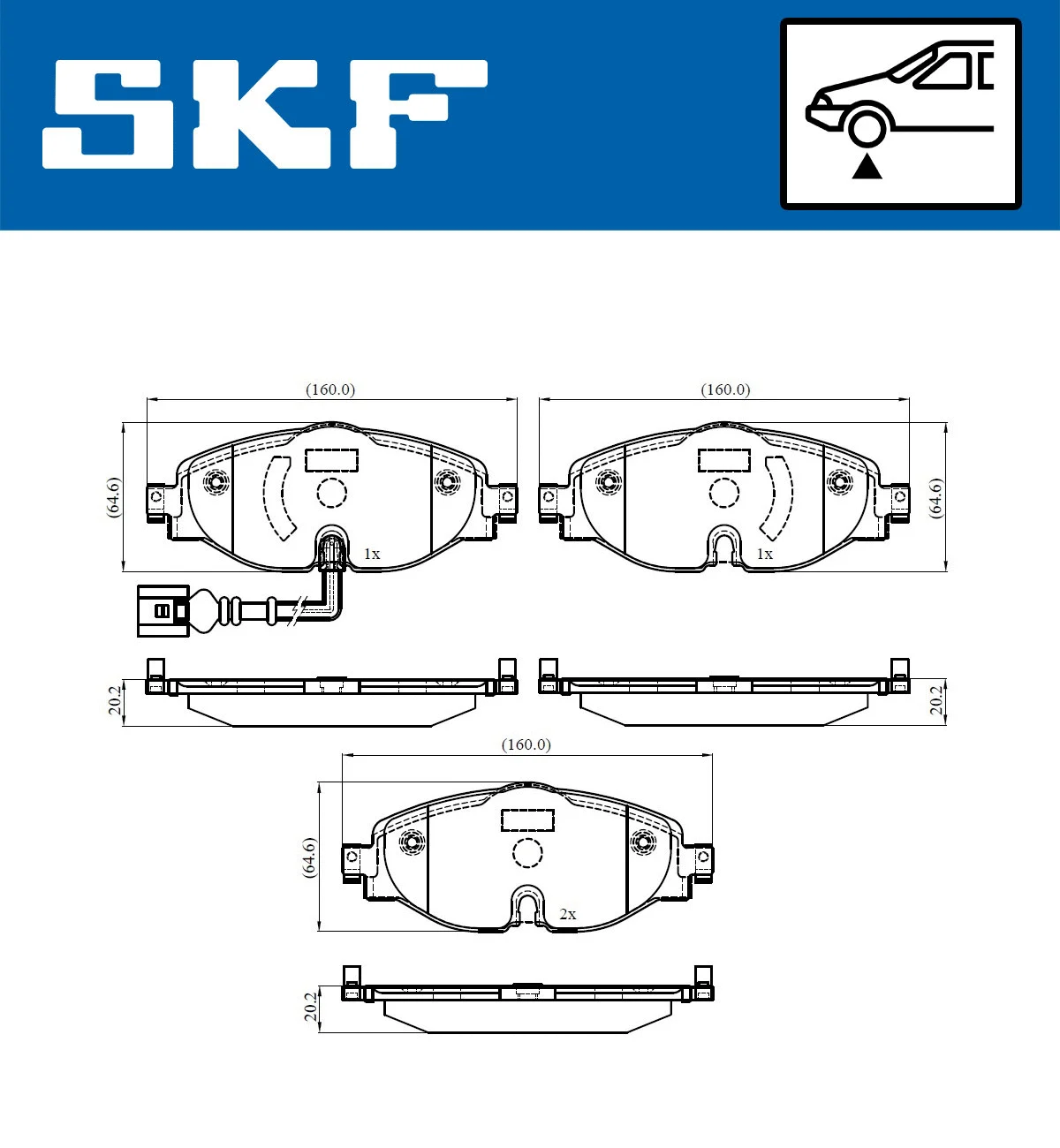 SKF fékbetétkészlet, tárcsafék - VKBP 80018 E - TothCarparts