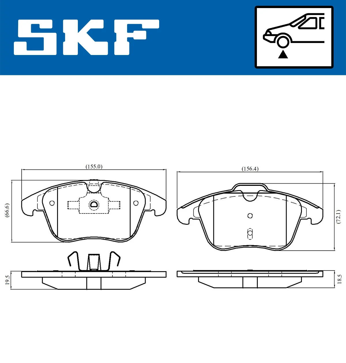 SKF fékbetétkészlet, tárcsafék - VKBP 80049 - TothCarparts