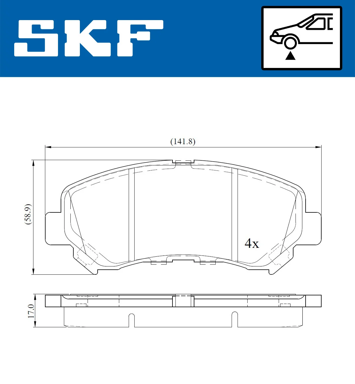 SKF fékbetétkészlet, tárcsafék - VKBP 80069 - TothCarparts
