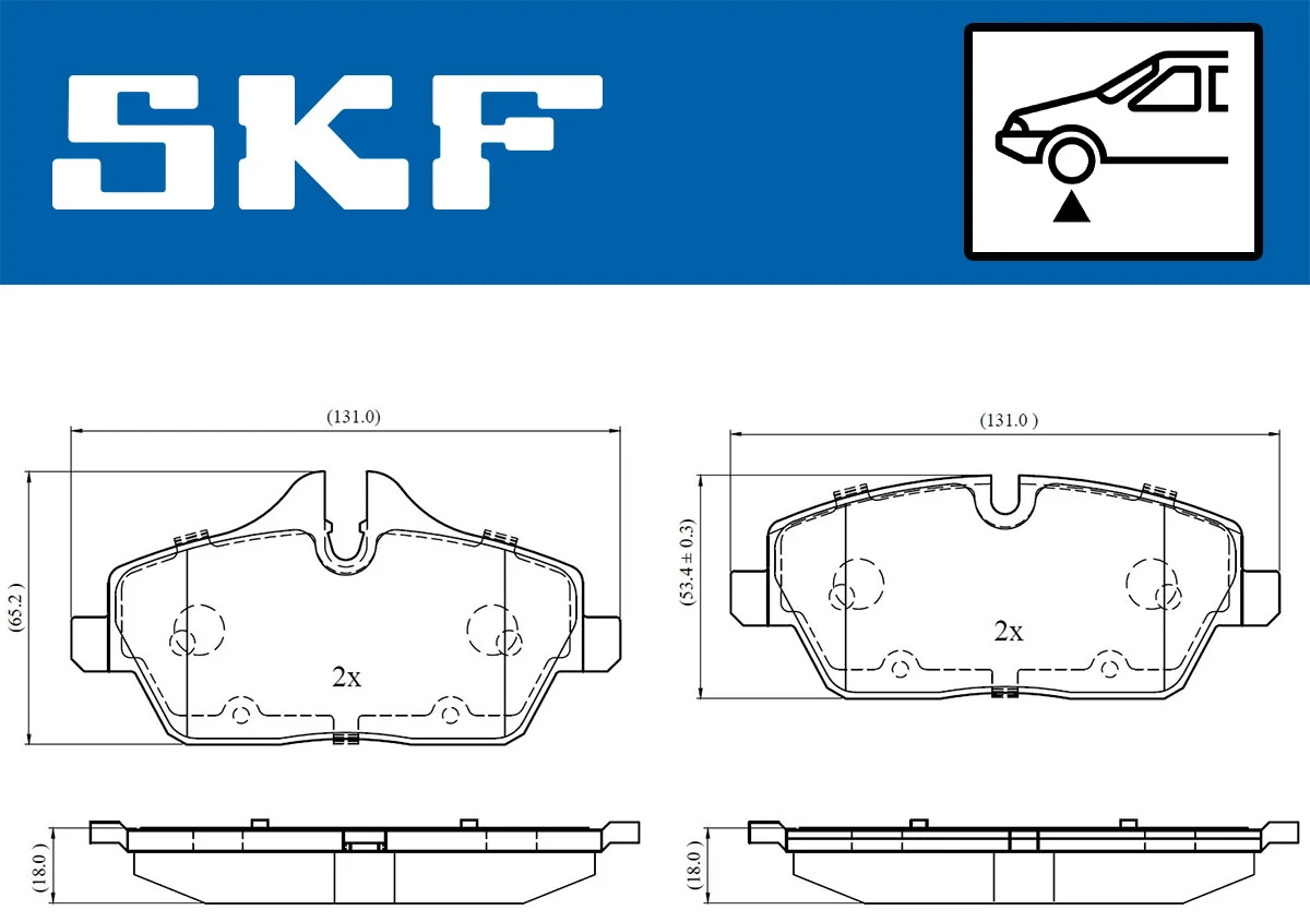 SKF fékbetétkészlet, tárcsafék - VKBP 80079 - TothCarparts
