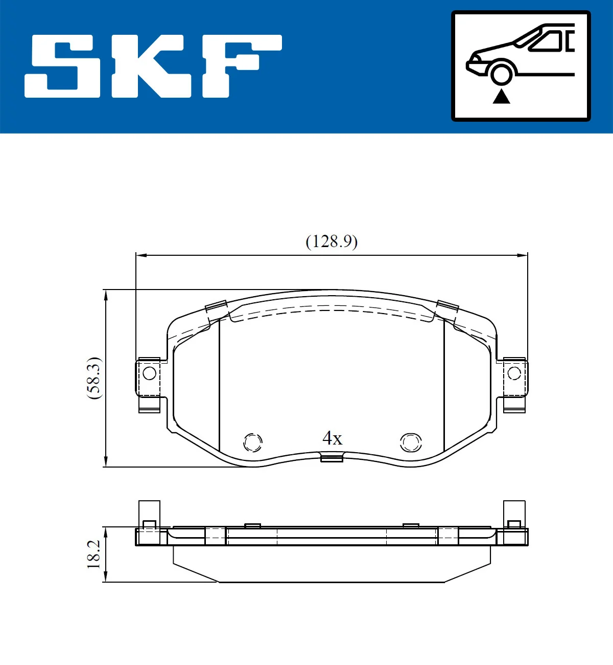 SKF fékbetétkészlet, tárcsafék - VKBP 80083 - TothCarparts