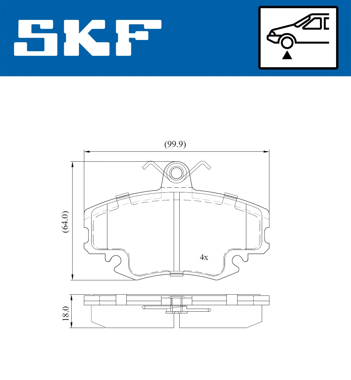 SKF fékbetétkészlet, tárcsafék - VKBP 80092 E - TothCarparts