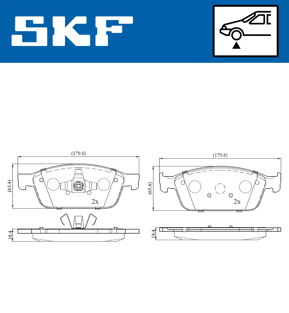 SKF fékbetétkészlet, tárcsafék - VKBP 80151 - TothCarparts