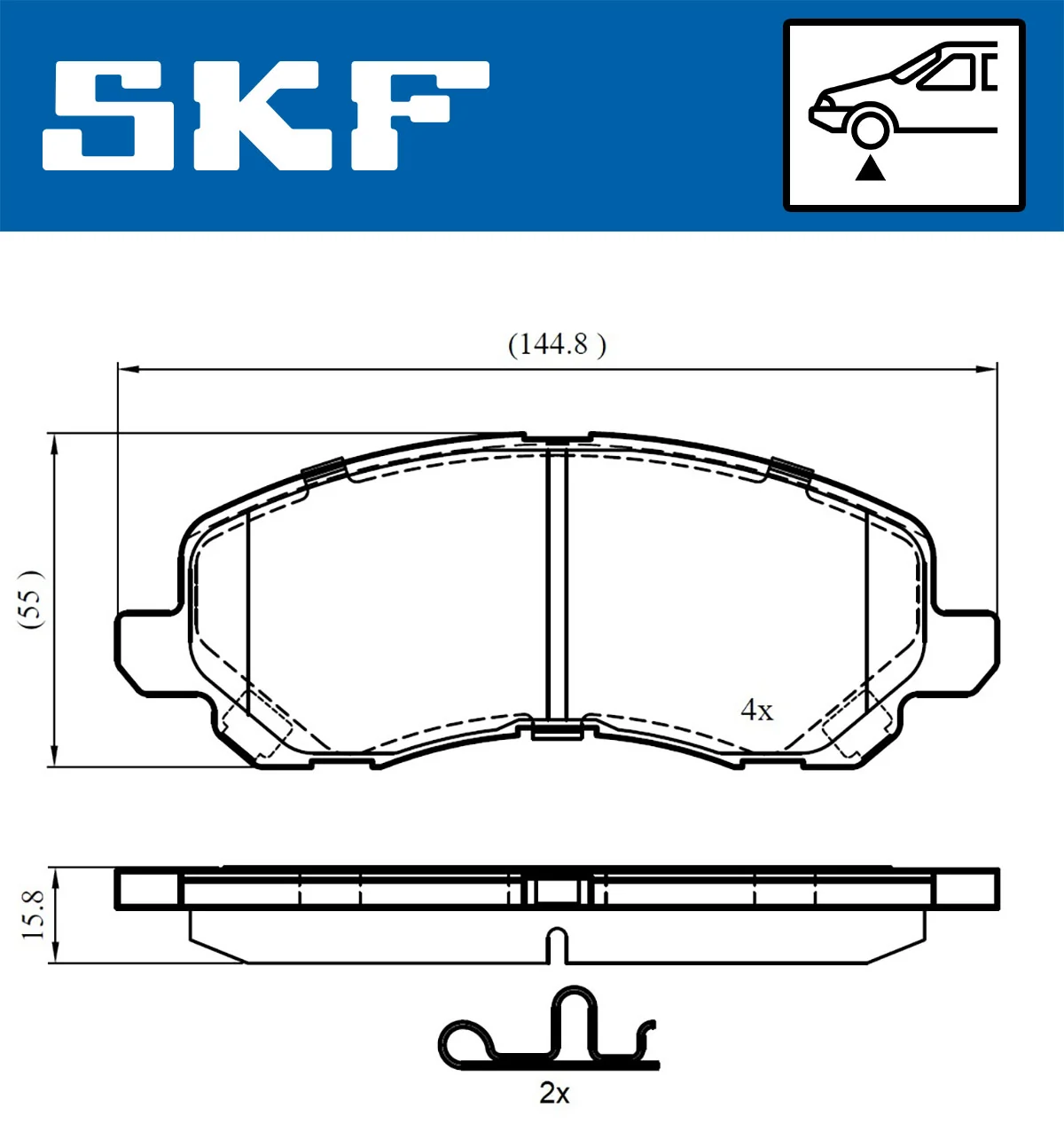 SKF fékbetétkészlet, tárcsafék - VKBP 80169 A - TothCarparts