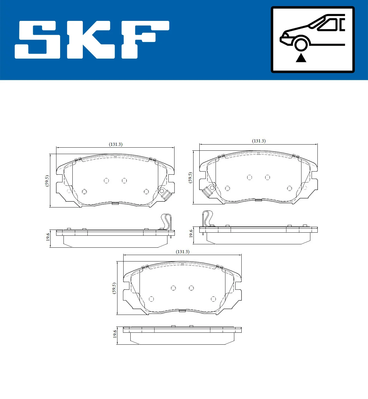 SKF fékbetétkészlet, tárcsafék - VKBP 80244 A - TothCarparts