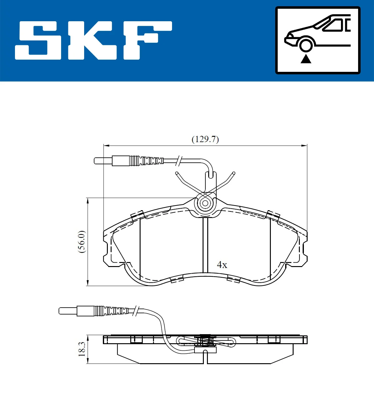 SKF fékbetétkészlet, tárcsafék - VKBP 80281 E - TothCarparts