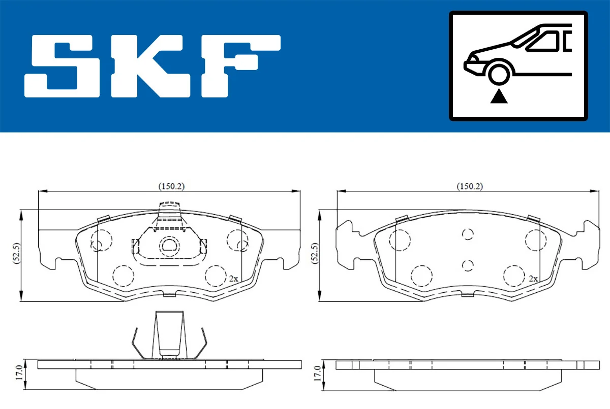 SKF fékbetétkészlet, tárcsafék - VKBP 80294 - TothCarparts