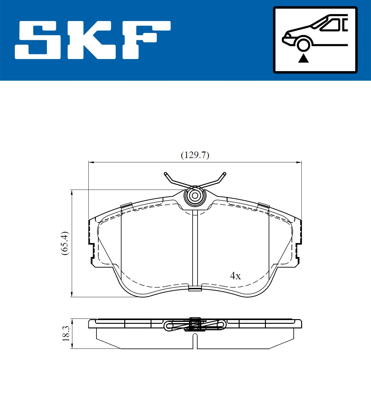 SKF fékbetétkészlet, tárcsafék - VKBP 80321 - TothCarparts