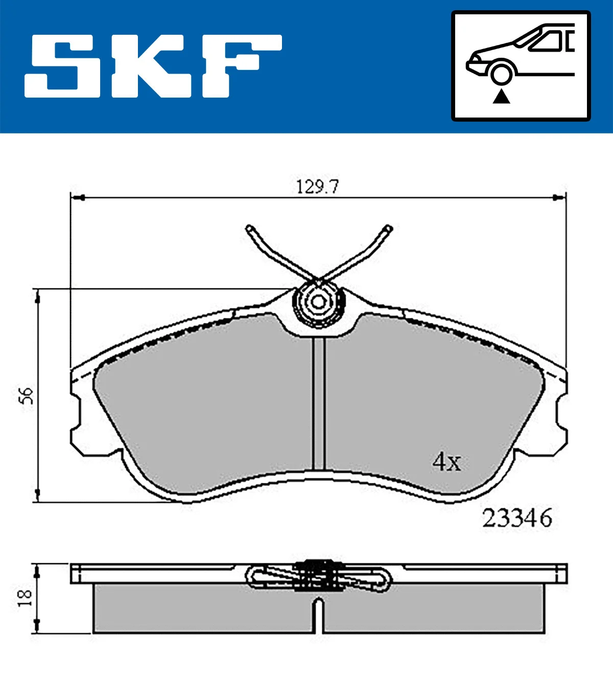 SKF fékbetétkészlet, tárcsafék - VKBP 80356 - TothCarparts