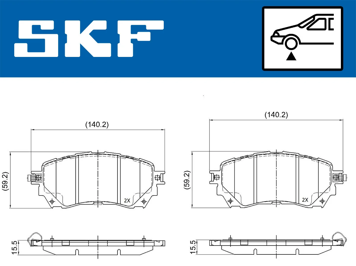 SKF fékbetétkészlet, tárcsafék - VKBP 80394 A - TothCarparts