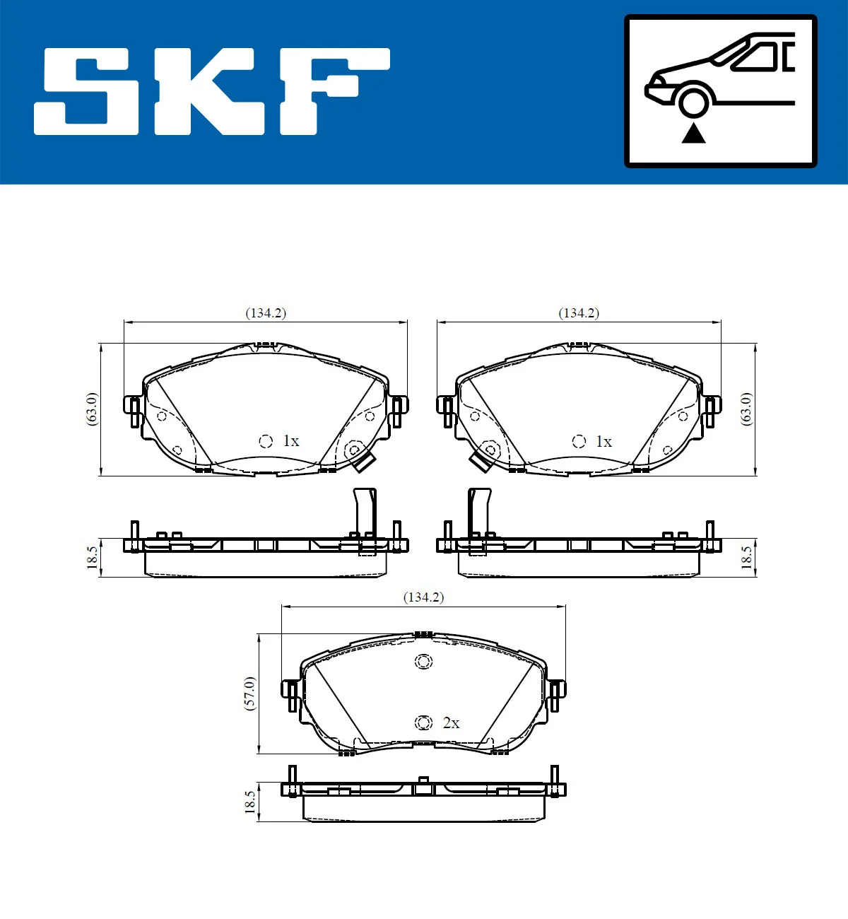 SKF fékbetétkészlet, tárcsafék - VKBP 80429 A - TothCarparts