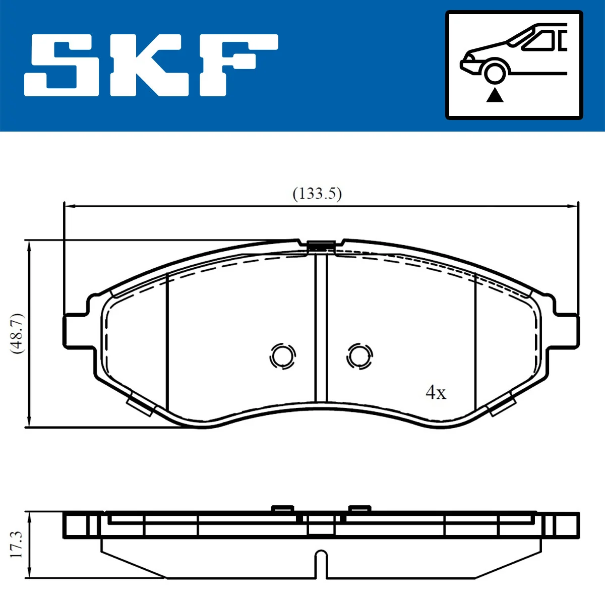 SKF fékbetétkészlet, tárcsafék - VKBP 80475 - TothCarparts