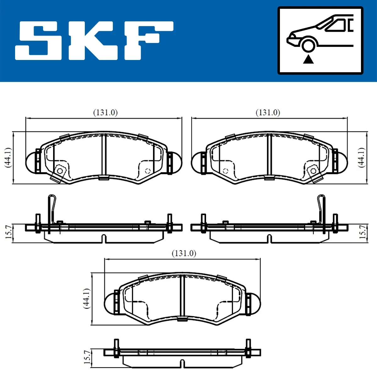 SKF fékbetétkészlet, tárcsafék - VKBP 80500 A - TothCarparts