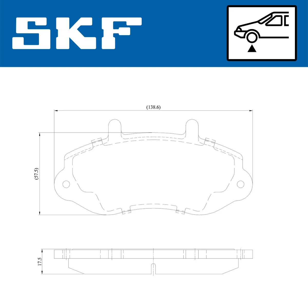 SKF fékbetétkészlet, tárcsafék - VKBP 80522 - TothCarparts