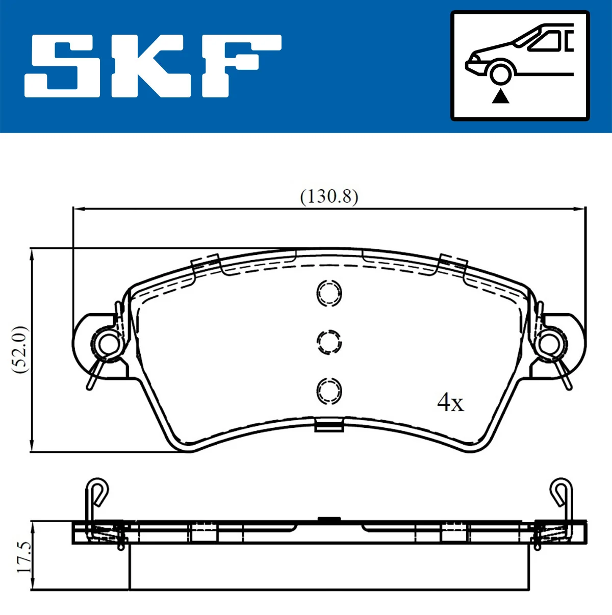 SKF fékbetétkészlet, tárcsafék - VKBP 80525 - TothCarparts
