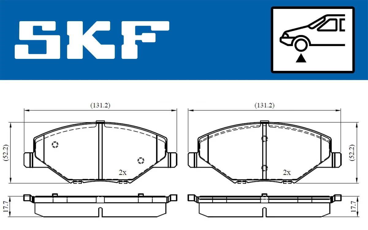 SKF fékbetétkészlet, tárcsafék - VKBP 80628 - TothCarparts