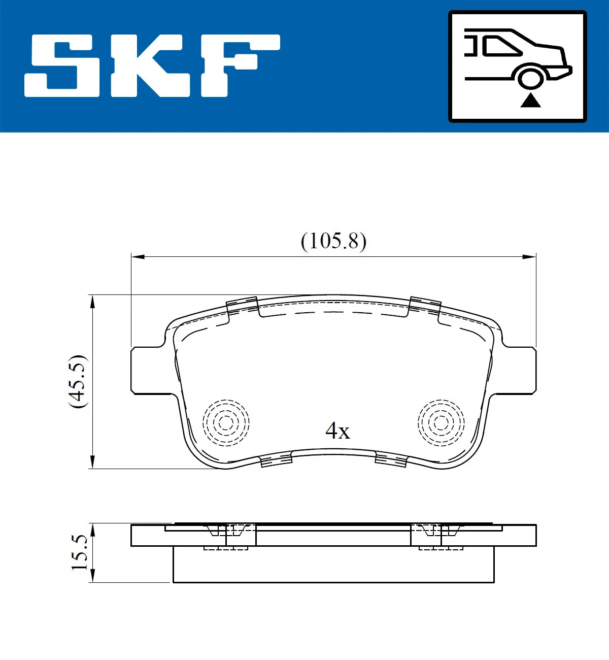 SKF fékbetétkészlet, tárcsafék - VKBP 90058 - TothCarparts