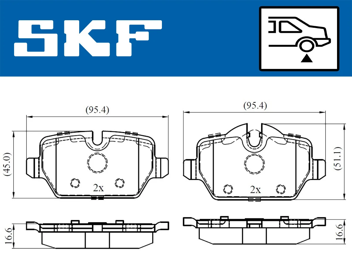 SKF fékbetétkészlet, tárcsafék - VKBP 90090 - TothCarparts
