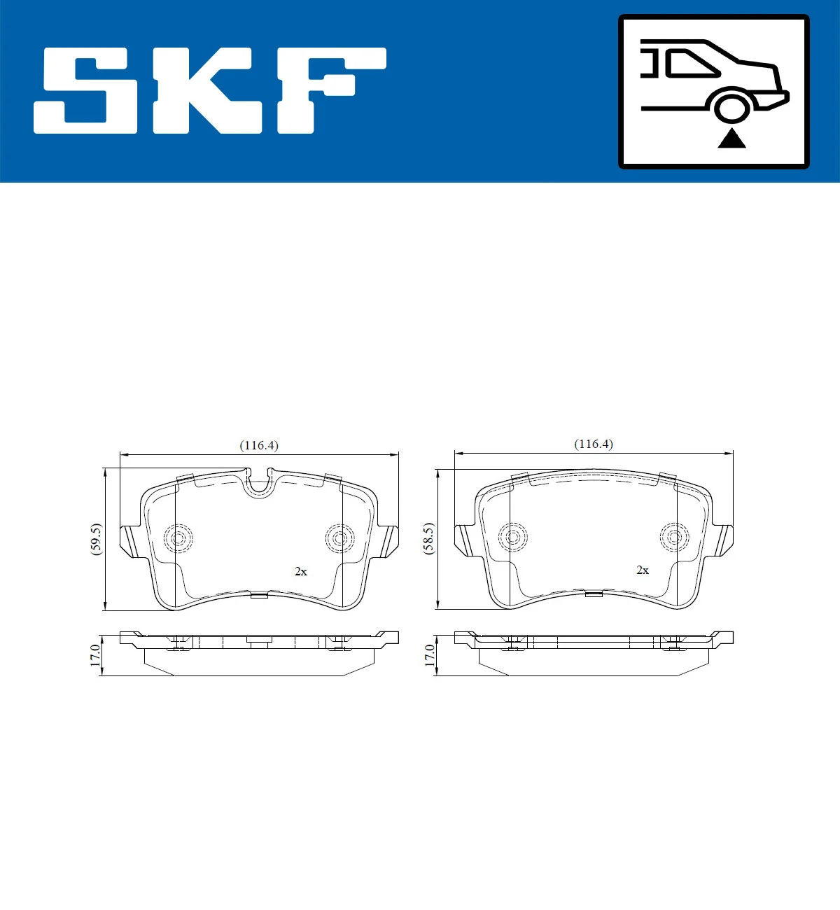 SKF fékbetétkészlet, tárcsafék - VKBP 90112 E - TothCarparts