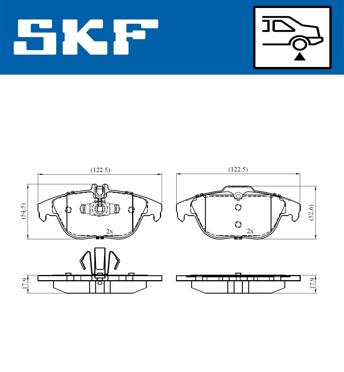SKF fékbetétkészlet, tárcsafék - VKBP 90114 - TothCarparts