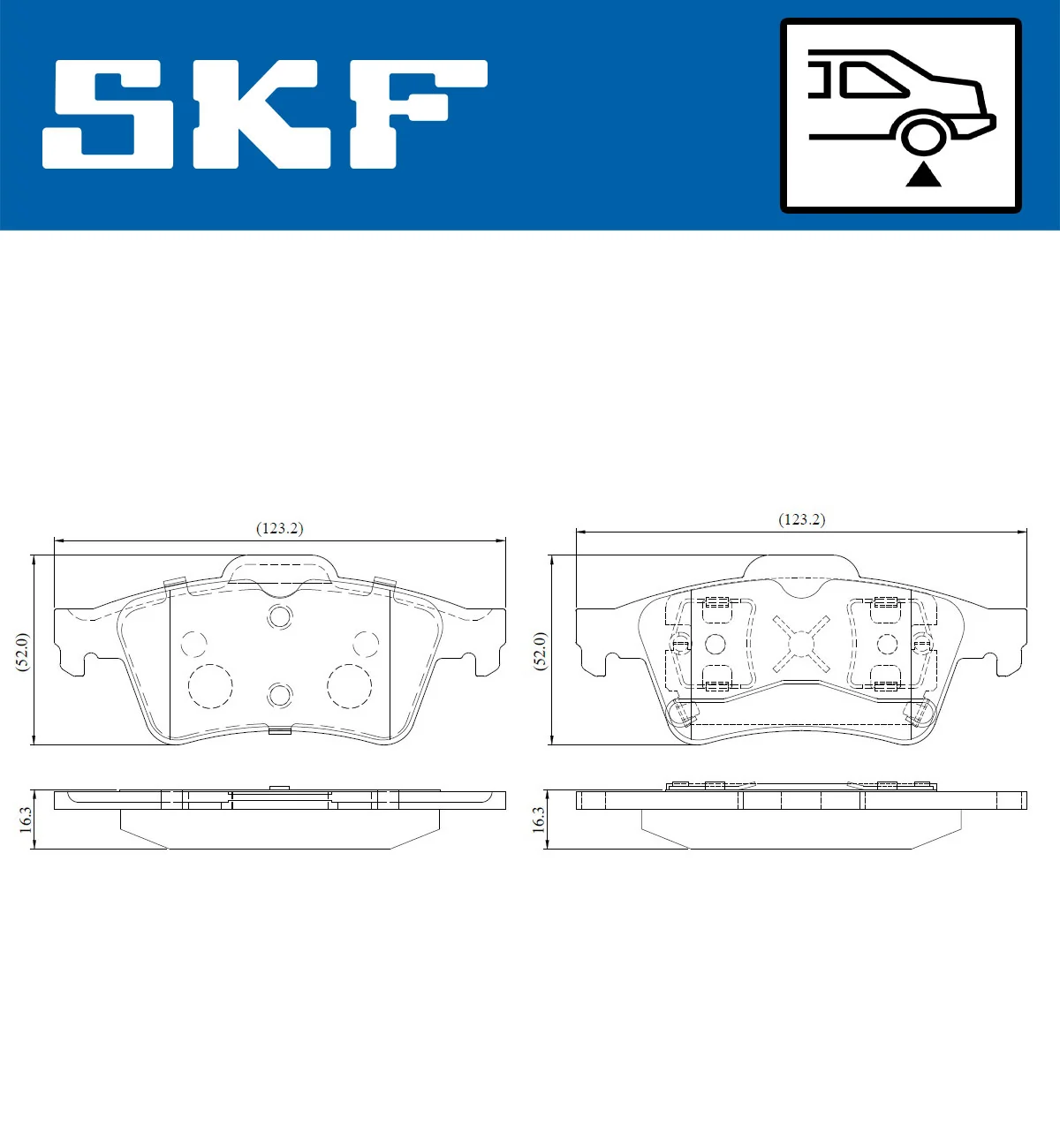 SKF fékbetétkészlet, tárcsafék - VKBP 90178 - TothCarparts