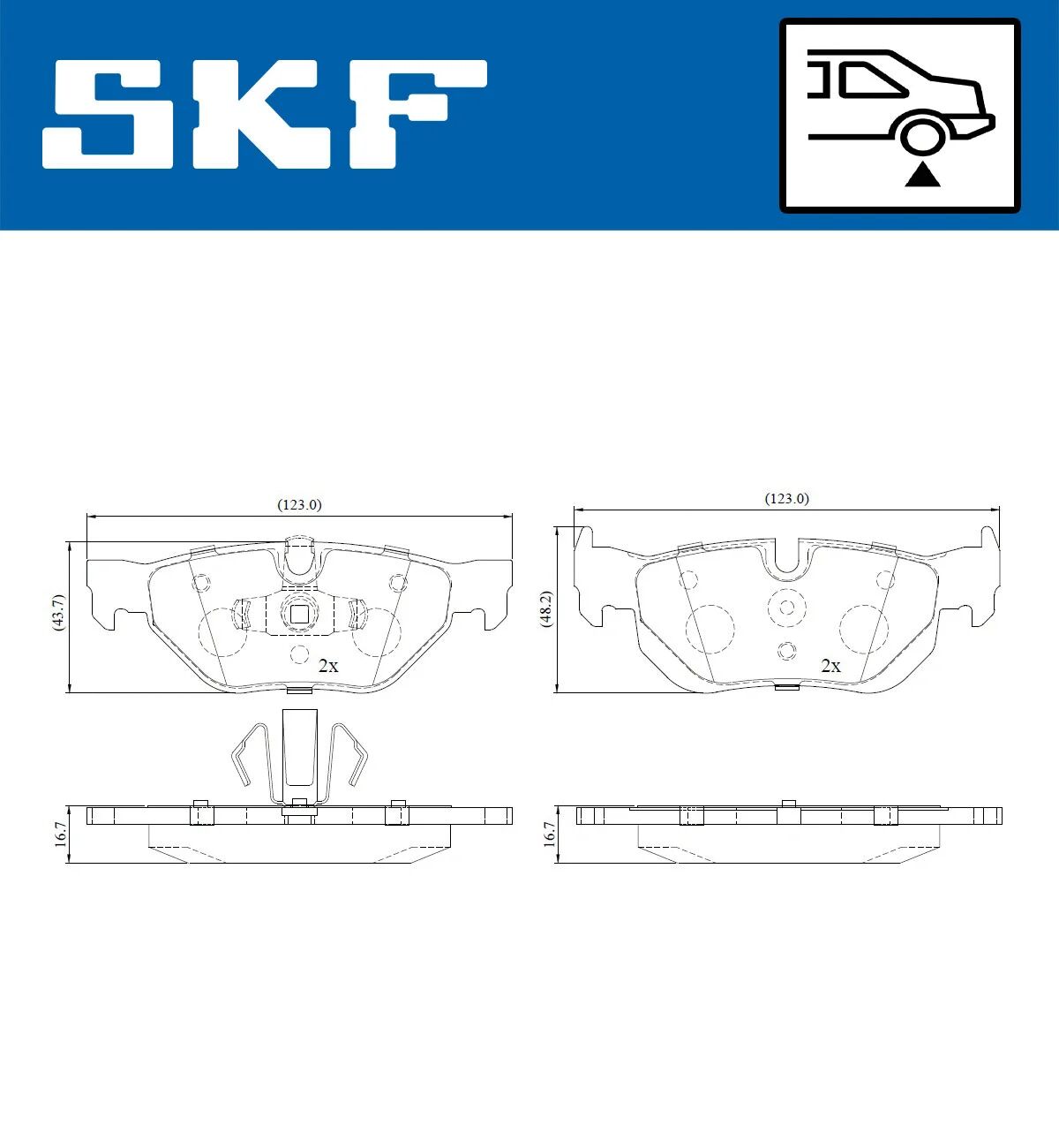 SKF fékbetétkészlet, tárcsafék - VKBP 90181 - TothCarparts