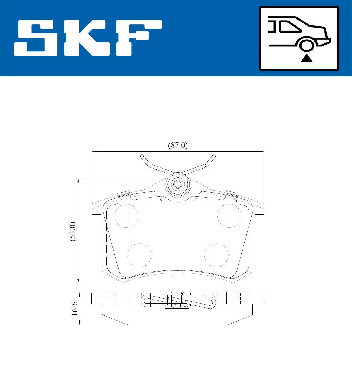 SKF fékbetétkészlet, tárcsafék - VKBP 90209 - TothCarparts