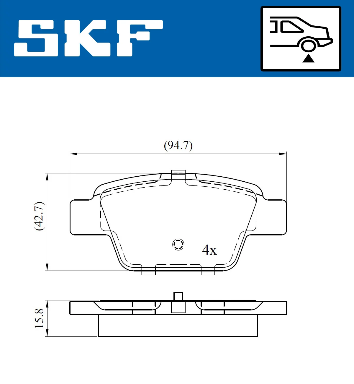 SKF fékbetétkészlet, tárcsafék - VKBP 90315 - TothCarparts