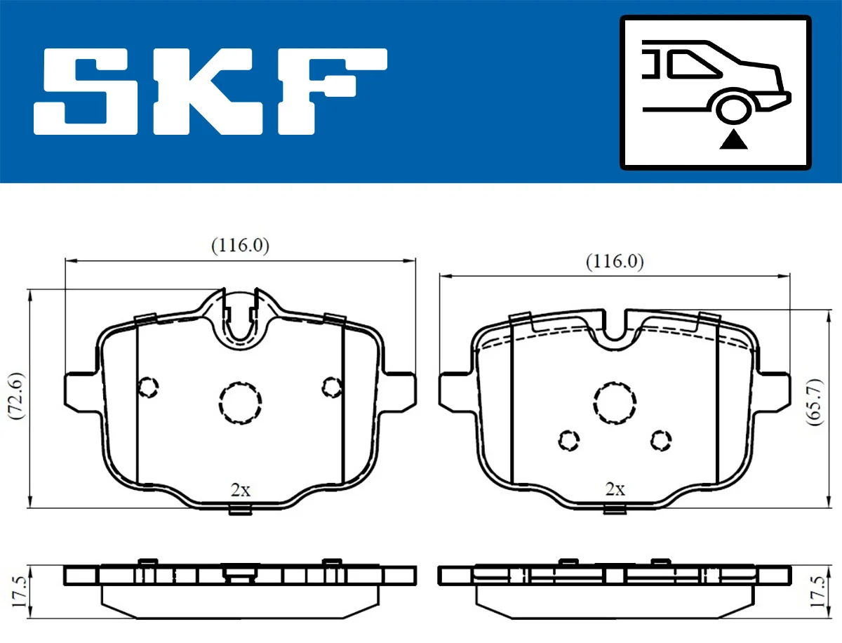 SKF fékbetétkészlet, tárcsafék - VKBP 90366 - TothCarparts