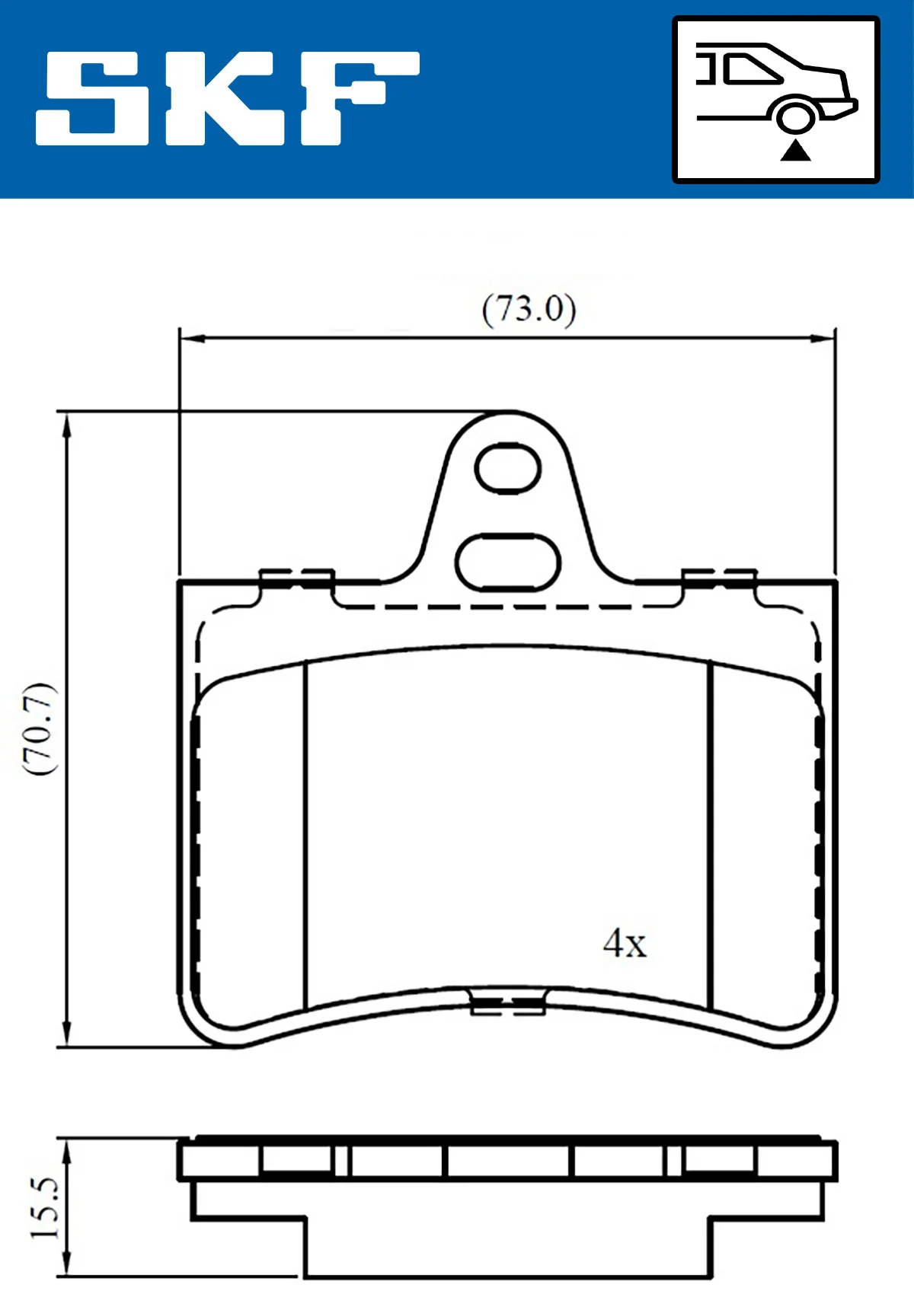 SKF fékbetétkészlet, tárcsafék - VKBP 90400 - TothCarparts