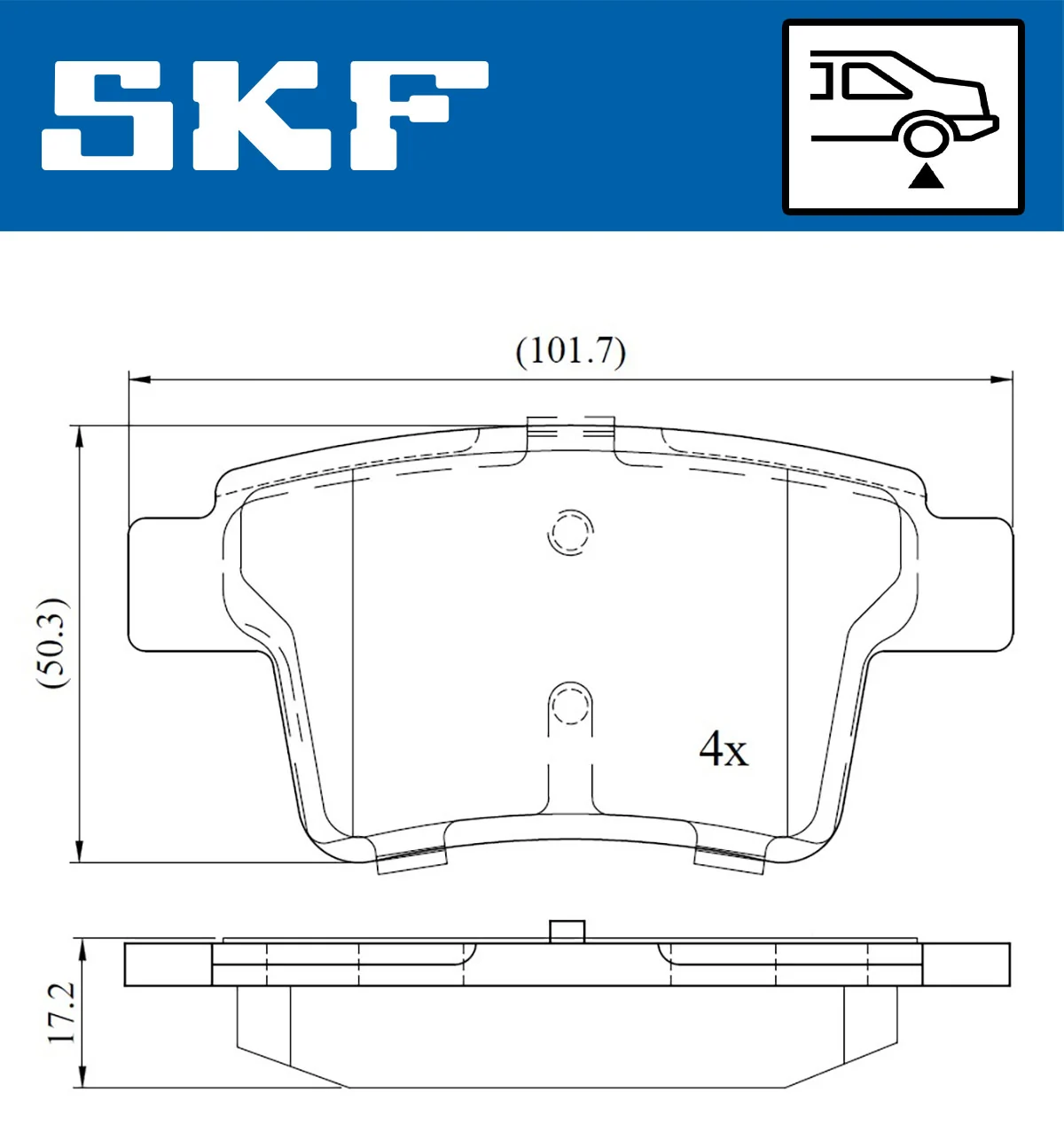 SKF fékbetétkészlet, tárcsafék - VKBP 90407 - TothCarparts