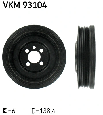 SKF Szíjtárcsa, főtengely - VKM 93104 - TothCarparts