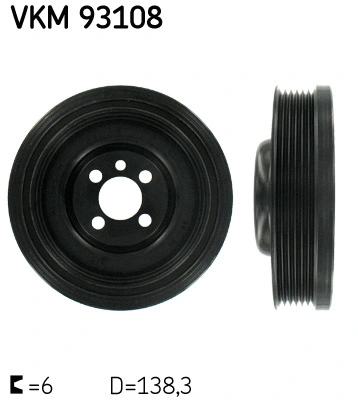 SKF Szíjtárcsa, főtengely - VKM 93108 - TothCarparts