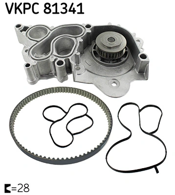 SKF Vízszivattyú, motorhűtés - VKPC 81341 - TothCarparts