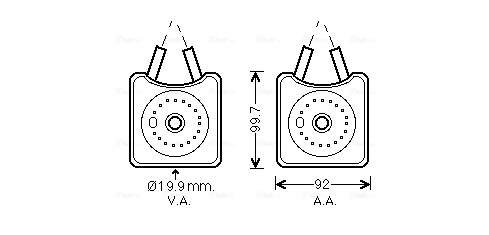 AVA Clever Choice Olajhűtő, motorolaj - VN3215 - TothCarparts