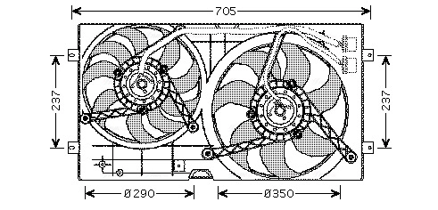 AVA Clever Choice ventilátor, motorhűtés - VN7503 - TothCarparts