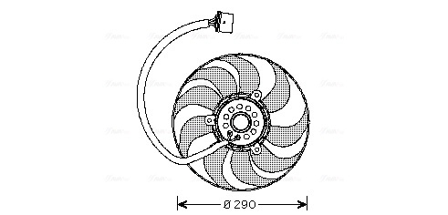 AVA Clever Choice ventilátor, motorhűtés - VN7520 - TothCarparts