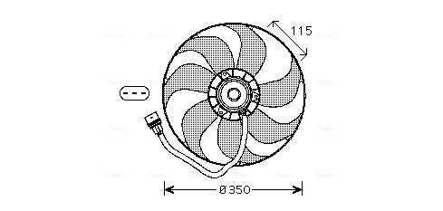 AVA Clever Choice ventilátor, motorhűtés - VN7521 - TothCarparts