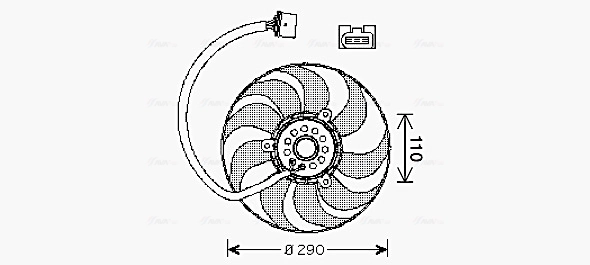 AVA Clever Choice ventilátor, motorhűtés - VN7522 - TothCarparts