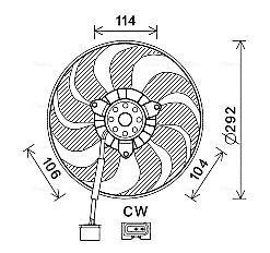 AVA Clever Choice ventilátor, motorhűtés - VN7539 - TothCarparts