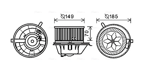 AVA Clever Choice Utastér-ventilátor - VN8337 - TothCarparts