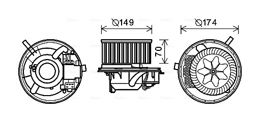 AVA Clever Choice Utastér-ventilátor - VN8341 - TothCarparts