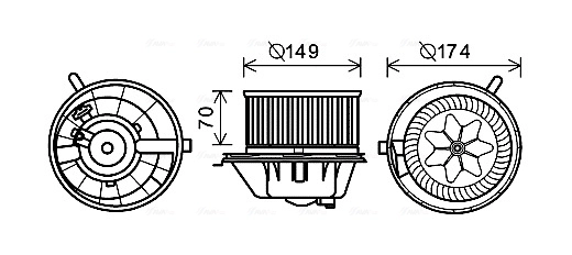 AVA Clever Choice Utastér-ventilátor - VN8342 - TothCarparts