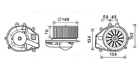 AVA Clever Choice Utastér-ventilátor - VN8352 - TothCarparts