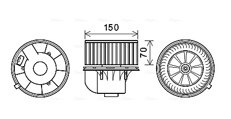 AVA Clever Choice Utastér-ventilátor - VN8354 - TothCarparts