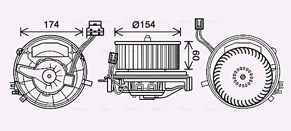 AVA Clever Choice Utastér-ventilátor - VN8399 - TothCarparts